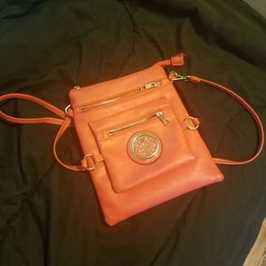 Orange crossbody purse